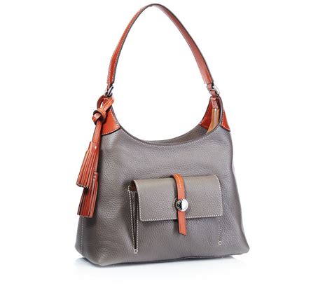 dooney & bourke hobo-tasche echt leder lederquaste